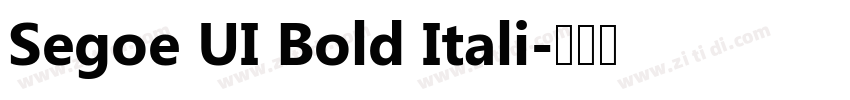 Segoe UI Bold Itali字体转换